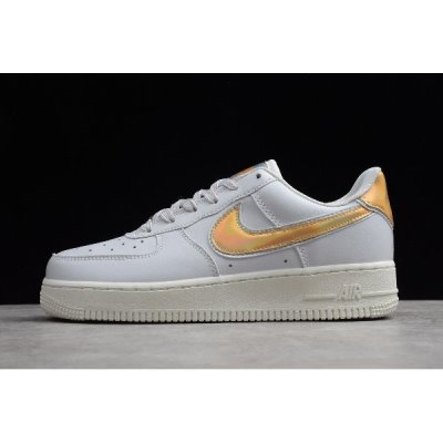 Nike Bayan Air Force 1 '07 Low Metal Gri / Metal Altın Kaykay Ayakkabı Türkiye - SUVSSFBQ